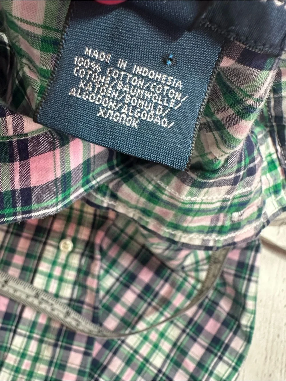 Ralph Lauren RL Plaid Short-Sleeve Button up cotton Shirt boys 4 preppy spring